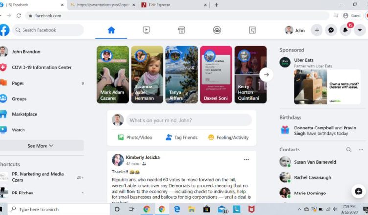klasik facebook'a geçiş